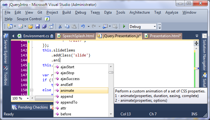 Visual Studio jQuery IntelliSense